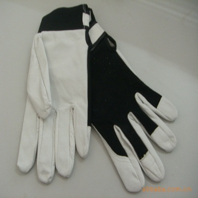 【本色豬頭層工作手套,黑色布背及魔術貼袖口】價格,廠家,圖片,防護手套,南通紐萊頓皮革制品銷售部-